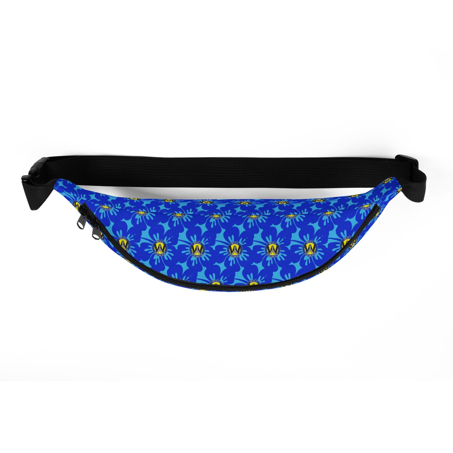 Blue Fanny Pack- Will Power Flower Logo