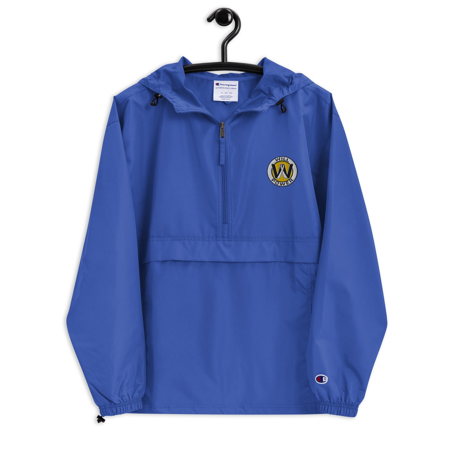 Champion Packable Jacket- Embroidered Will Power Logo