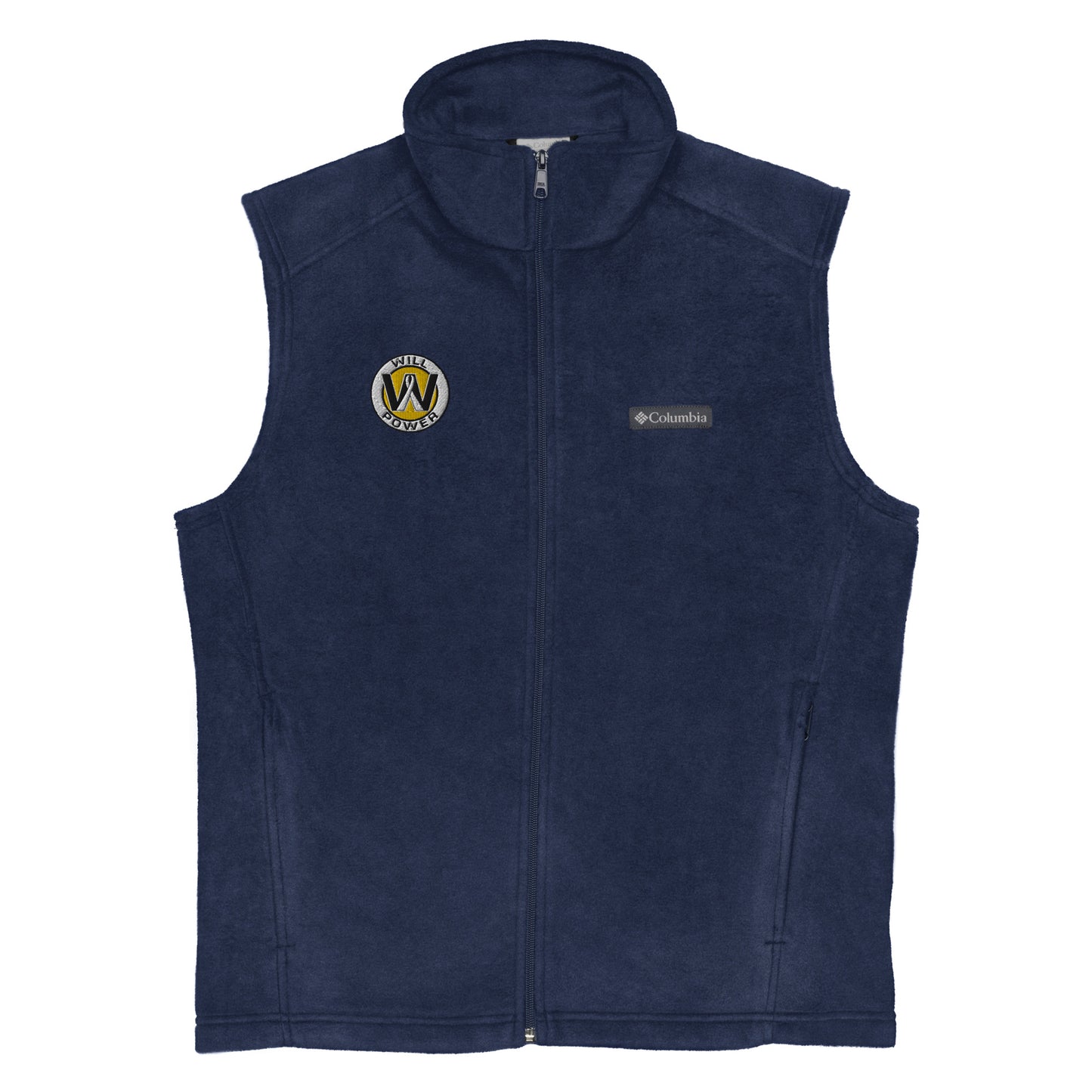Men’s Columbia Fleece Vest- Embroidered Will Power Logo