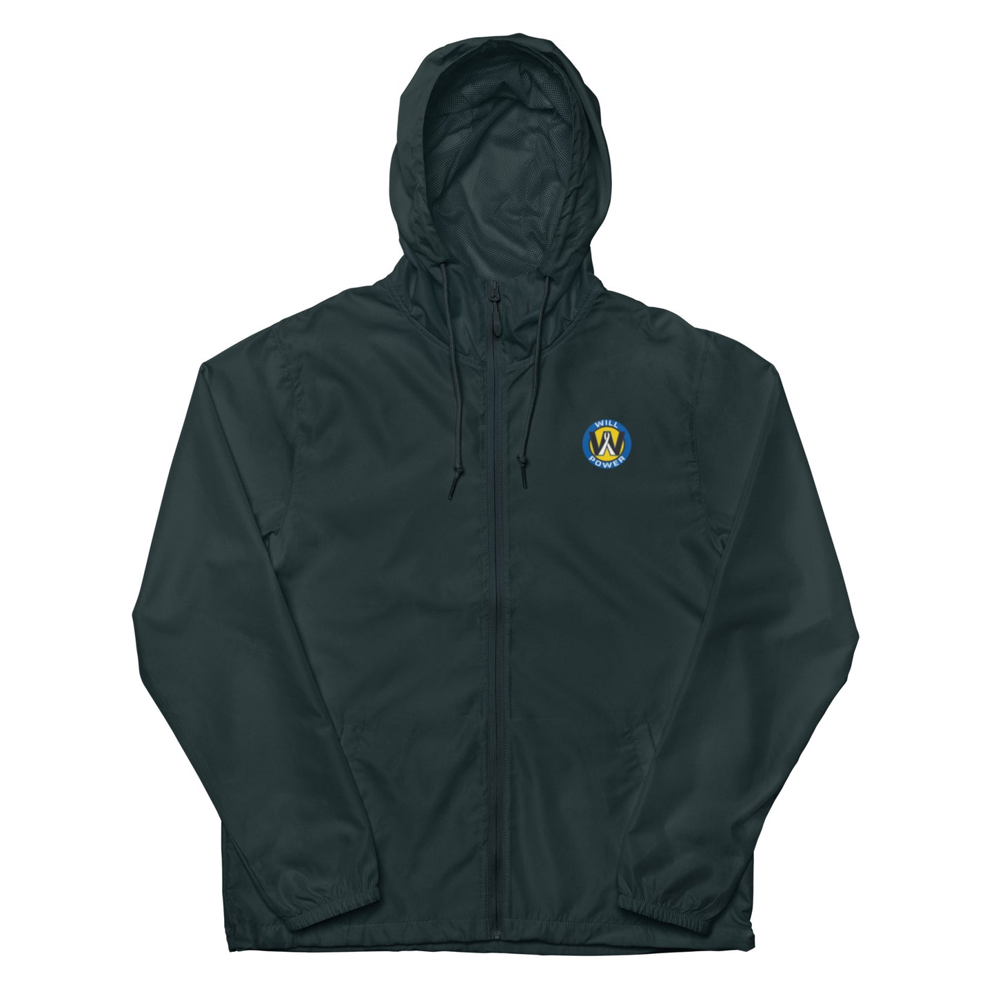 Unisex Lightweight Zip Up Windbreaker- Will Power Logo