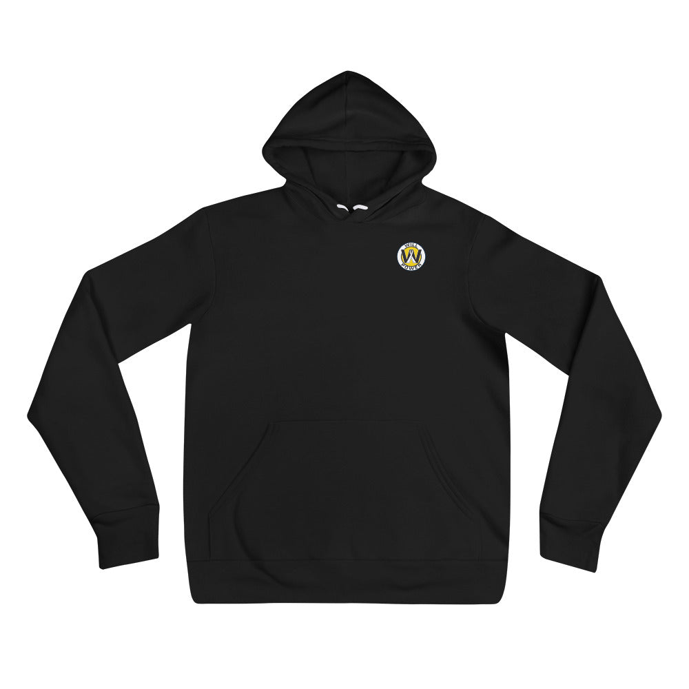 Unisex Hoodie- Small Embroidered Will Power Logo