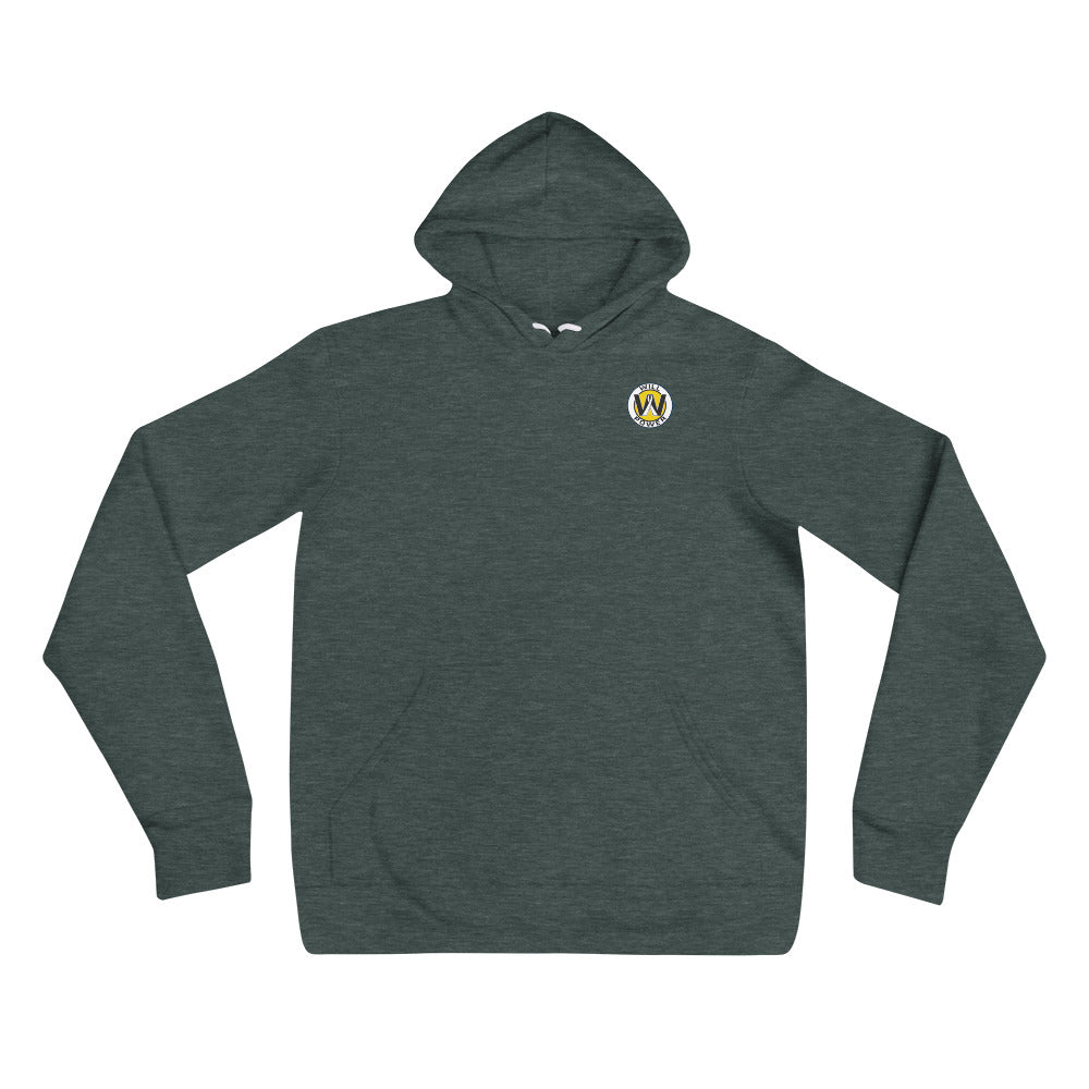 Unisex Hoodie- Small Embroidered Will Power Logo