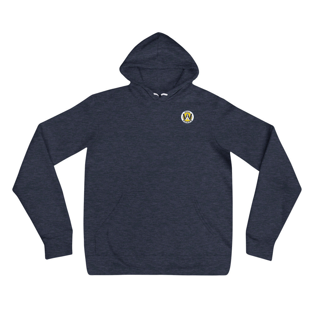 Unisex Hoodie- Small Embroidered Will Power Logo