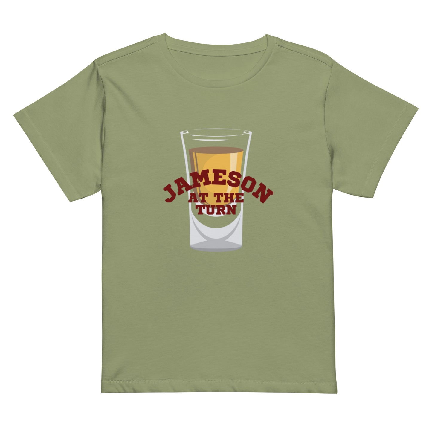 Women’s High-Waisted T-shirt- Jameson at the Turn