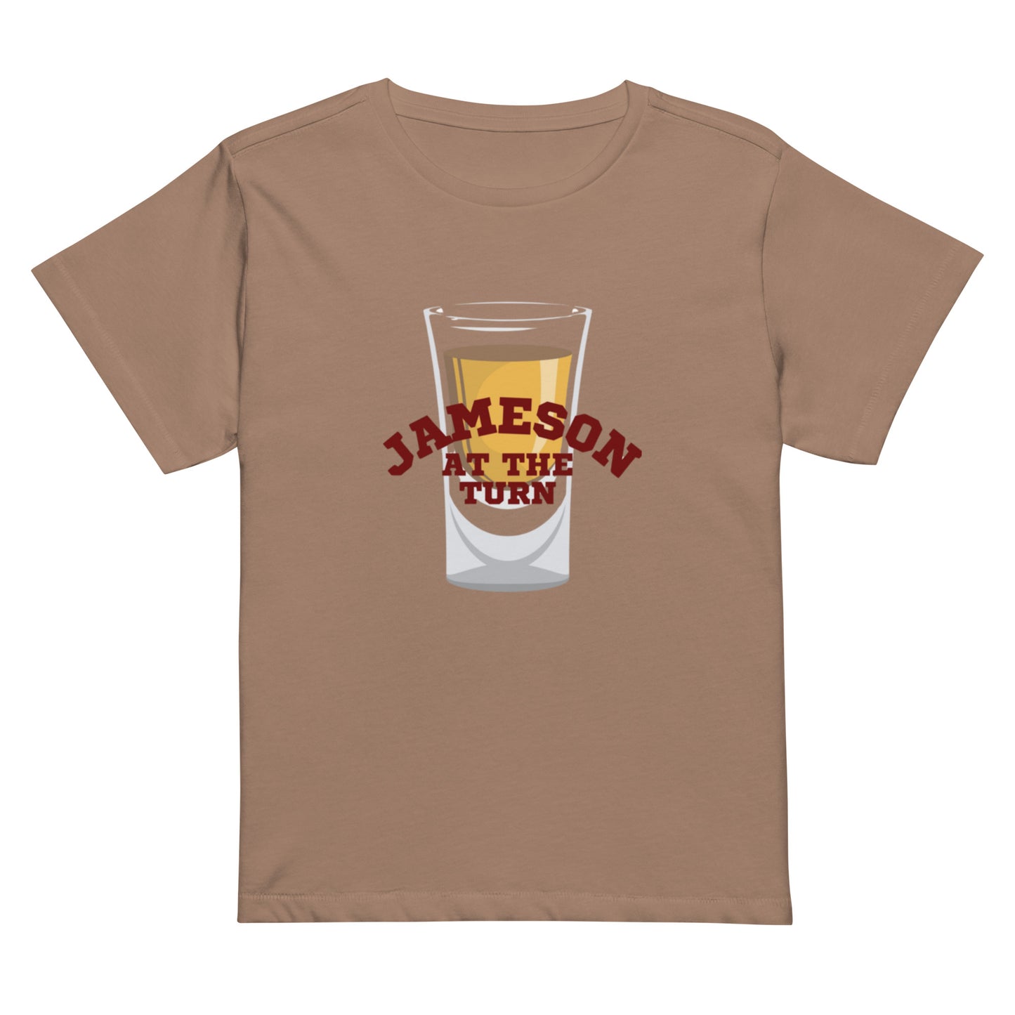 Women’s High-Waisted T-shirt- Jameson at the Turn