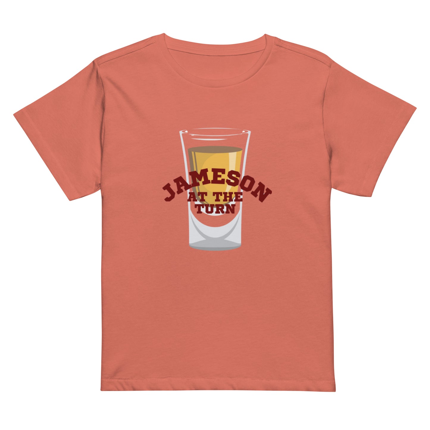 Women’s High-Waisted T-shirt- Jameson at the Turn
